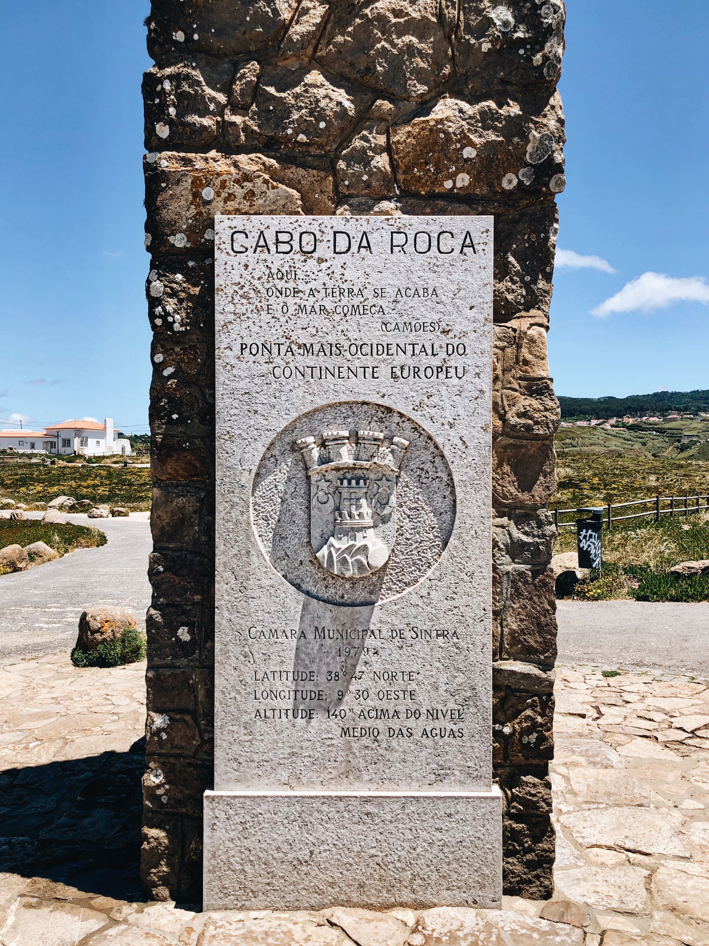 Pietra con incisione di Cabo da Roca